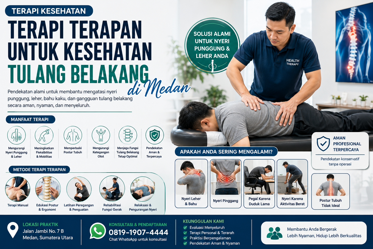 Terapi Kesehatan untuk Tulang Belakang di Medan | Panduan Lengkap Mengatasi Nyeri Punggung dan Leher